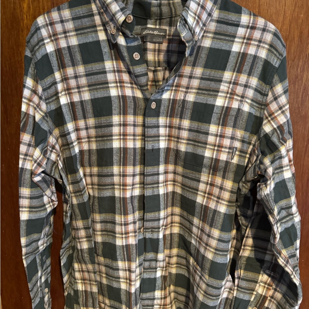 Eddie Bauer Men's Multi-Color Plaid Shirt